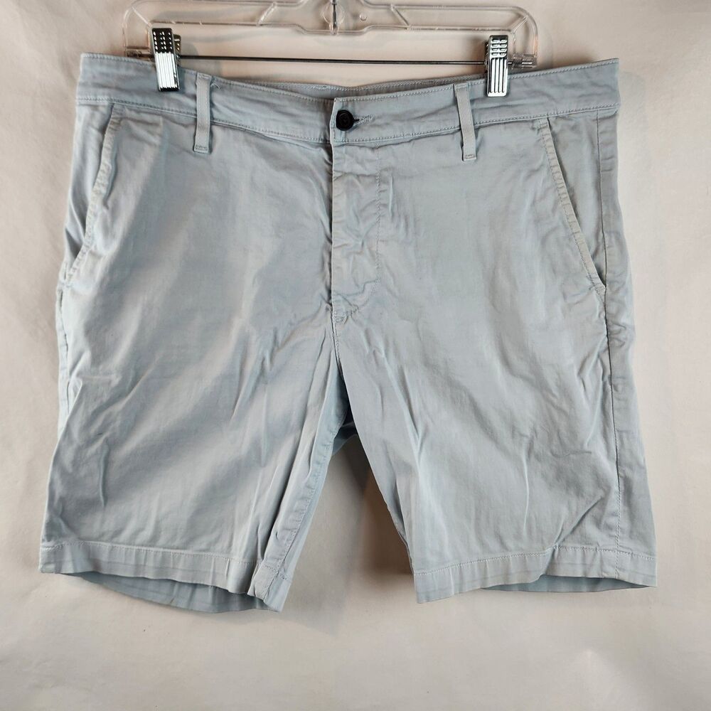 AG Adriano Goldschmied Men Shorts 36 Light Blue The Wanderer Chino Preppy Casual